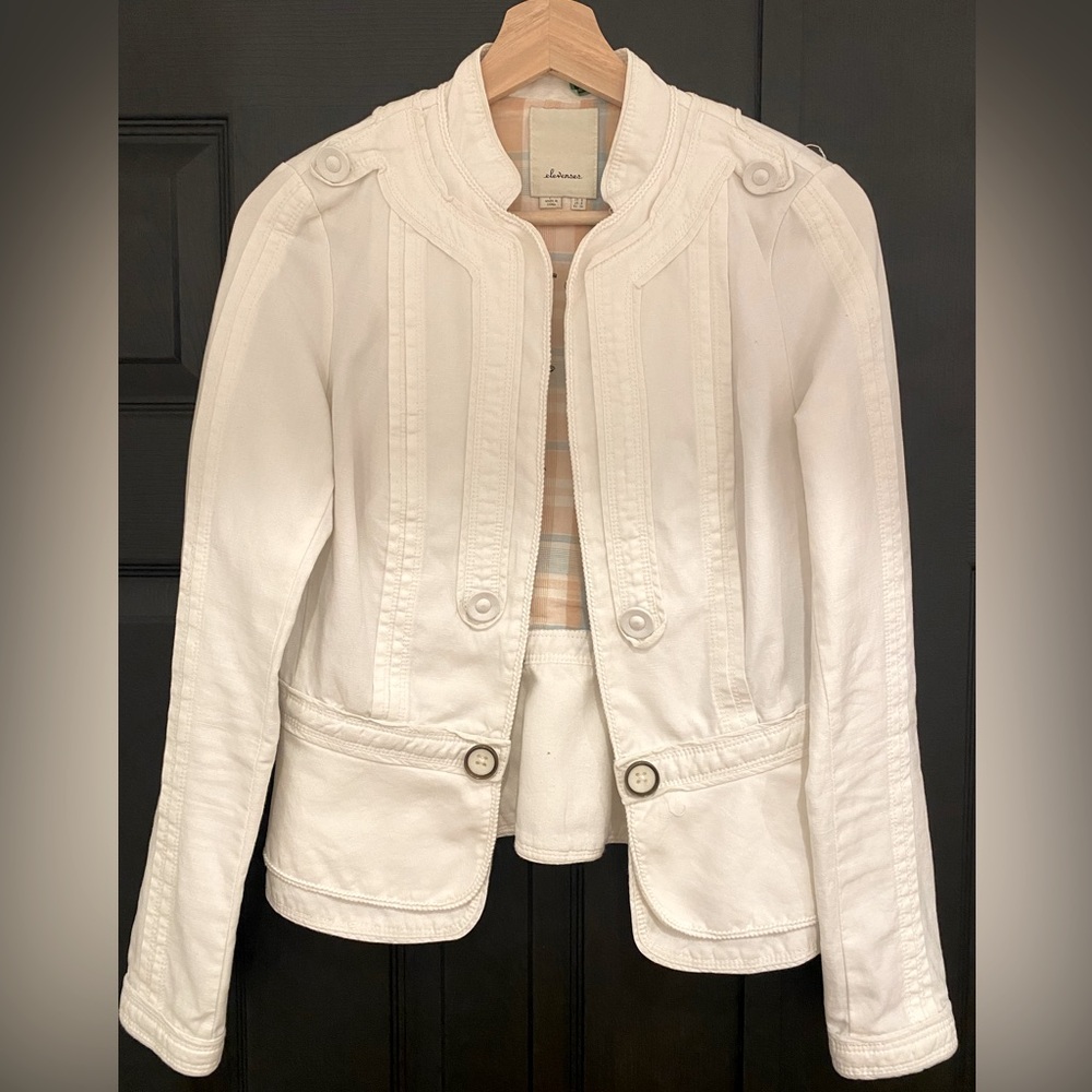 Anthropologie white jacket.
